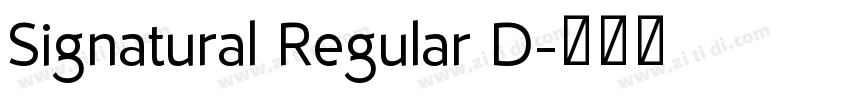 Signatural Regular D字体转换